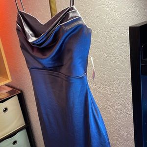 Long Lavender slit dress